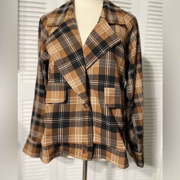 LOVE MAVEN WOMEN'S MEMORIES JACKET BROWN LIGHT FABRIC SIZE L - Picture 4 of 16